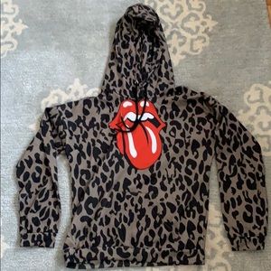 Cheetah print, Rolling Stones hoodie